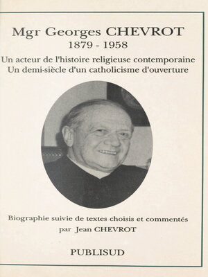 cover image of Mgr Georges Chevrot (1879-1958)